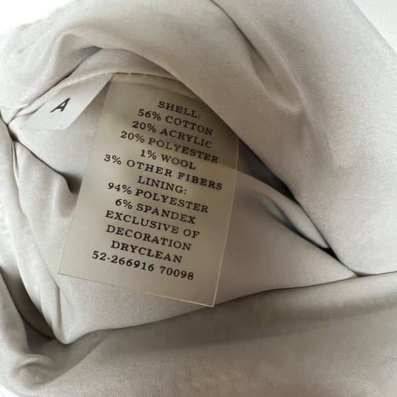 ANN TAYLOR Mini Skirt SZ 12 Grey Black Gold Accent Lined Career New Years Holida - Picture 3 of 7